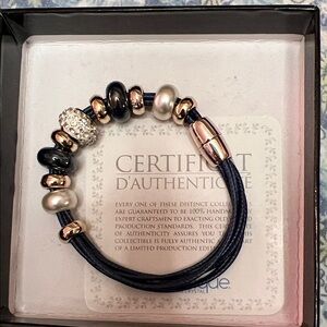 Black and Silver Beaded Bracelet